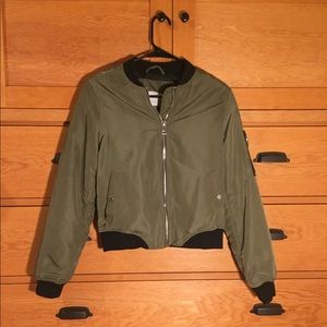 Olive green Vero Moda Denim bomber jacket